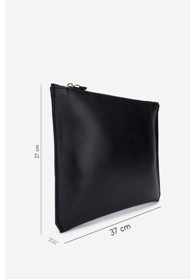 Valmenti Unisex Hakiki Deri Siyah Floter El Çantası 1012 2030 Cnt Sk25-26 Sıyah Fltr Siyah