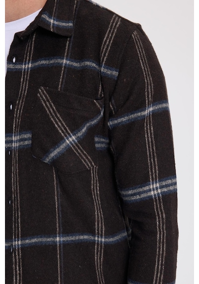 Tudors Erkek Slim Fit Dar Kesim Kareli Cepli Siyah Oduncu Gömlek-41793 Çok Renkli Tudors Erkek Slim Fit Dar Kesim Kareli Cepli Siyah Oduncu Gömlek-41793 Çok Renkli