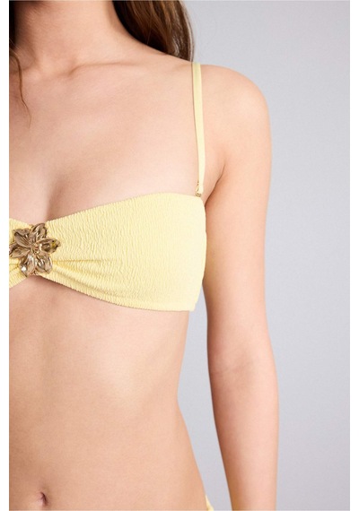 Defacto Regular Fıt Krinkıl Kumaş Bikini Üstü G9296ax26smyl118 Sarı-yl118