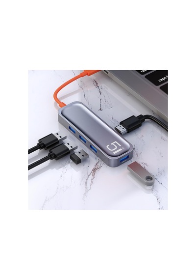 Tr15 Multi Fonksiyon 5 İn 1 Type-c Hub, Gri