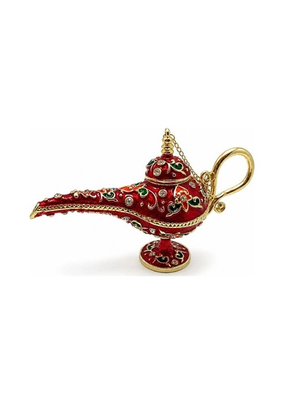 Swaroski Taşlı Alaatin Sihirli Lambası Dekoratif Obje 16x10 Cm