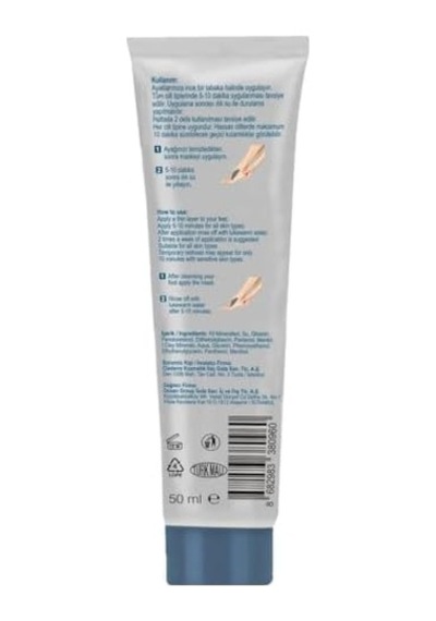 50 Ml Tüp Kil Ayak Maskesi Menthol