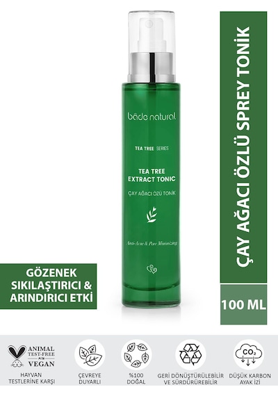 Bade Natural Çay Ağacı Akne Karşıtı Ve Gözenek Sıkılaştırıcı Tonik 100 ML