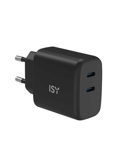 ISY IWC-0005 65 W 2XUSB C BK Güç Adaptörü Siyah