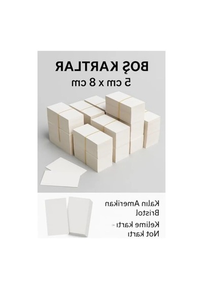 5x8 Cm Boş Kartlar - 300 Gr Amerikan Bristol, 50 Adet
