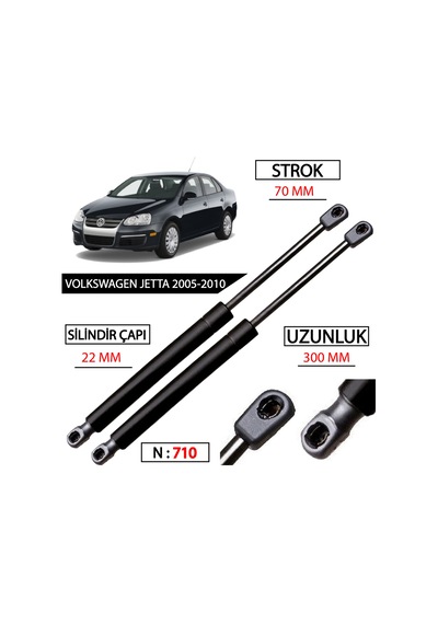 Jetta Bagaj Amortisörü Sağ-sol Takım 2005 - 2009 1k582