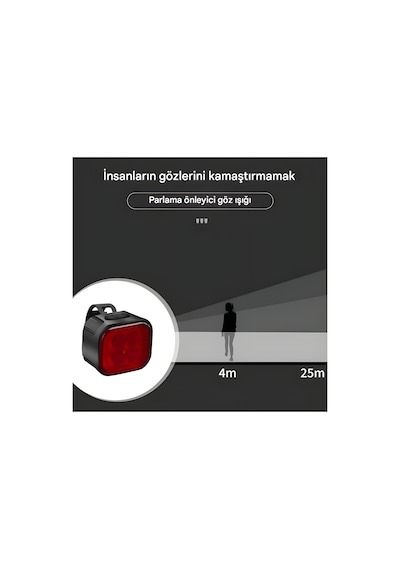 325 Usb Type-c Şarjlı Bisiklet Işığı 350mah, Suya Dayanıklı, Yüksek Parlaklık, Kolay Montaj Siyah