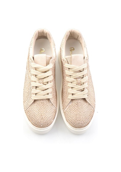 Bambi Bej Lame Kadın Sneaker K01791072772