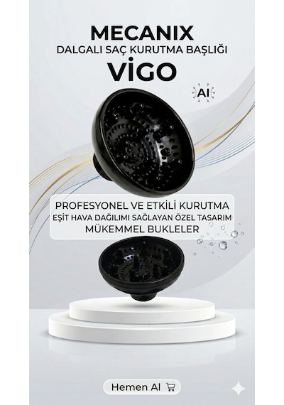 Dalgalı Saç Kurutma Aparatı Vigo Diffusor Vg3500 Dalgalı Saç Kurutma Aparatı Vigo Diffusor Vg3500