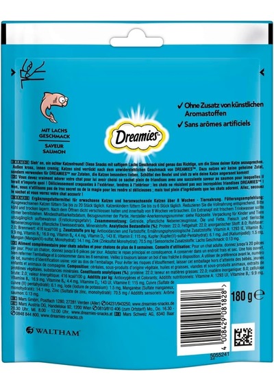 Dreamies Mega Pack Somonlu Kedi Ödül Maması 180 Gr