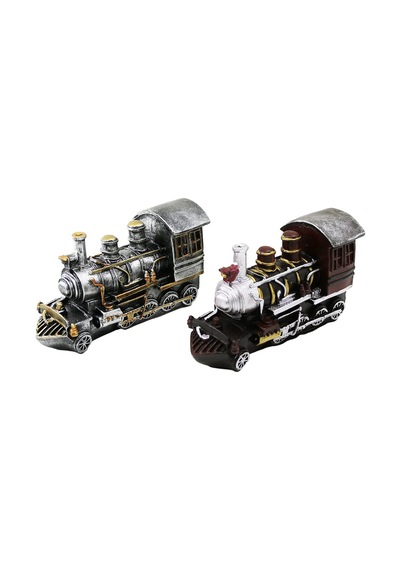 Tren Vintage Dekoratif Biblo - Kumbara Renkli 20x12x8cm Reçine 5468