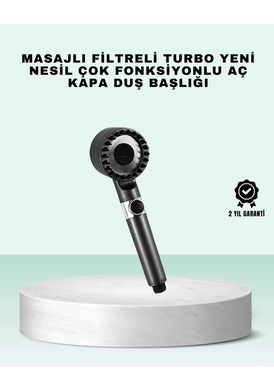 Hubrendy Tekno Aç Kapa Tuşlu Filtreli Duş Başlığı Yeni Nesil Tasarım Diğer