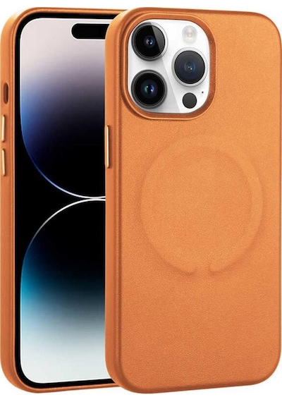 Apple Uyumlu iPhone 14 Pro Kılıf PU Deri Magsafe Wireless Şarj Özellikli Derix Kapak