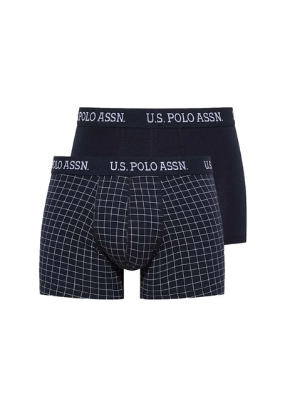 U.S. Polo Assn. Erkek Lacivert - Lacivert Baskılı 2 Li Boxer 82006 Lacivert - Lacivert Baskılı