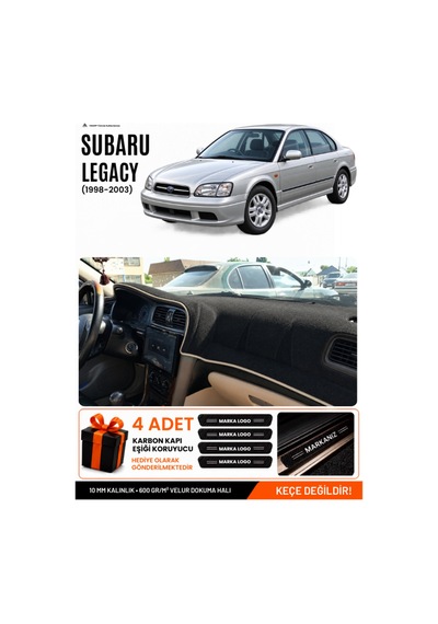 Subaru Legacy 1998-2003 Uyumlu Torpido Koruma, Torpido Örtüsü, Torpido Kılıfı - Siyah Bej