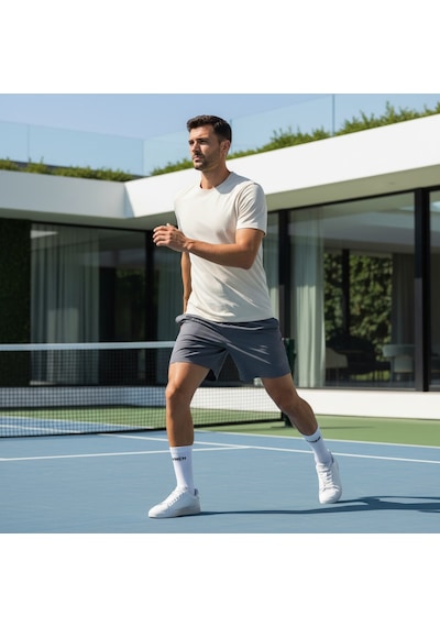 Gost Liria - Sloganlı Ribanalı Tenis Çorap 3 Lü Beyaz