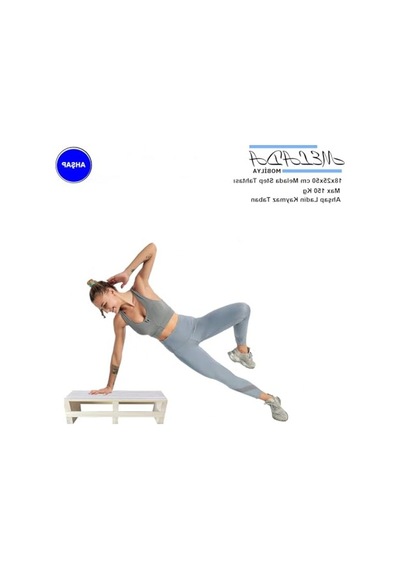 Kaymaz Tabanlı Ahşap Step Tahtası, 18x25x50 Cm Boyutunda Ev İçi Kullanım İçin