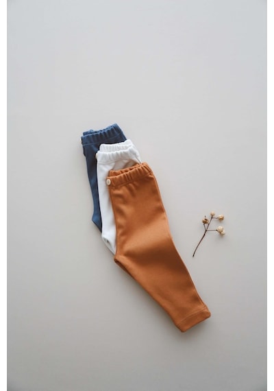 Ohlalakoala 3lü Bebek Tayt Model 4 Indigo-tarçın-krem