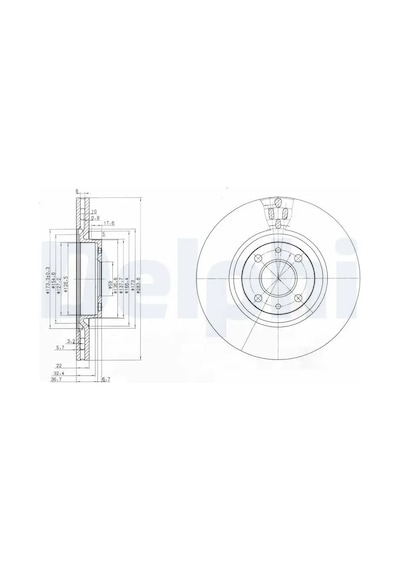 Fiat Stilo Fren Diski On 2003-2007 Delphı Bg2407 2adettir