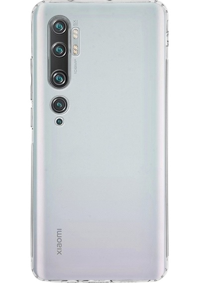 Xiaomi  Mi Note 10 Pro Kamera Korumalı Tıpalı Şeffaf Silikon Kılıf