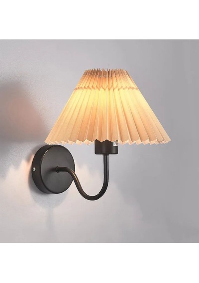 Modern Tasarım Kablosuz Krem Abajur Umbrella Aplik Siyah 1 Adet Siyah