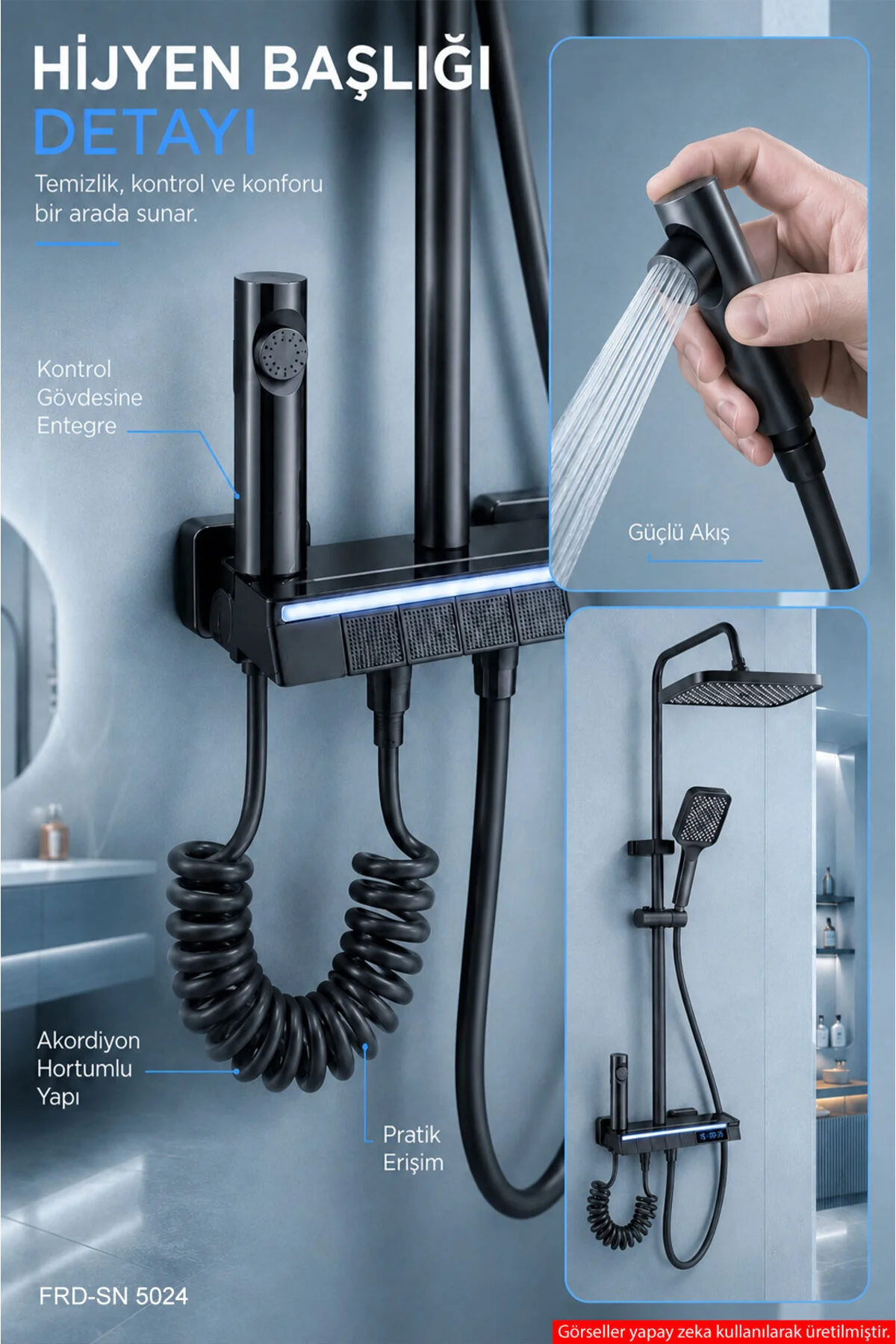 Piyano Tuşlu Dijital Duş Seti Freddo 4 Fonksiyonlu Led Ambiyans Işıklı Termostatik Akıllı Duş Seti, Yağmurlama Tepe Duş + El Duşu + Banyo Bataryası Antrasit Frd-sn 5024 Siyah Piyano Tuşlu Dijital Duş Seti Freddo 4 Fonksiyonlu Led Ambiyans Işıklı Termostatik Akıllı Duş Seti, Yağmurlama Tepe Duş + El Duşu + Banyo Bataryası Antrasit Frd-sn 5024 Siyah