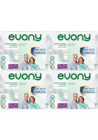 Evony Hasta Bezi Yetişkin Bel Bantlı Ekstra Büyük Xl 120adet XL