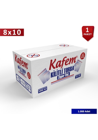8 X 10 Cm Kilitli Poşet / Naylon Torba 1000 Adet - Kafem
