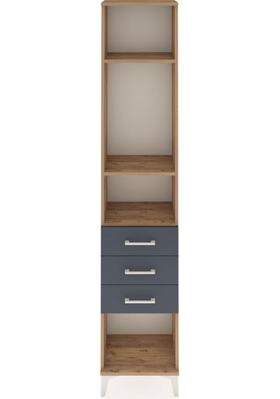 Arges Dolap 3 Raflı 3 Çekmeceli 44x30x221 Çam-antrasit Çam