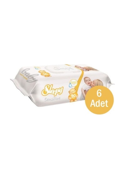 Sleepy Sensitive Islak Havlu 6'lı Paket Tekli