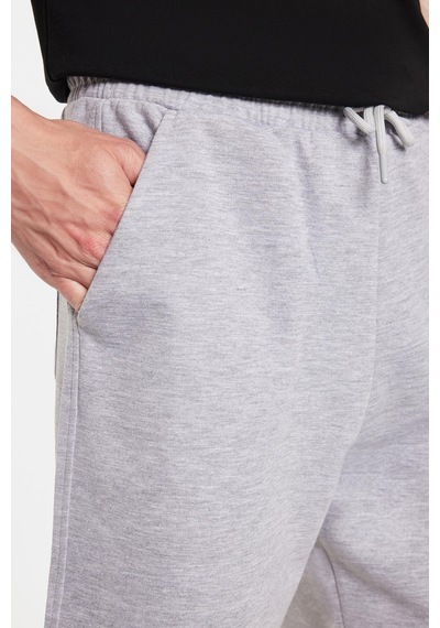 Tudors Erkek Relax Fit Rahat Kesim Yandan Cepli Gri Bermuda Şort-34973 Gri