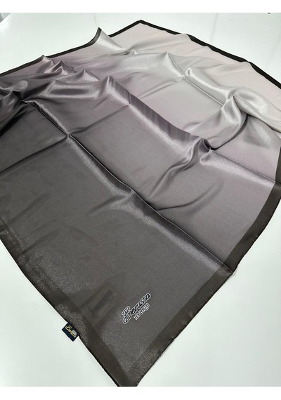 Berussa Hibrit Desenli Kristal Eşarp - 04683 - 90 X 90 / Kahve - Taş Kahve - Taş