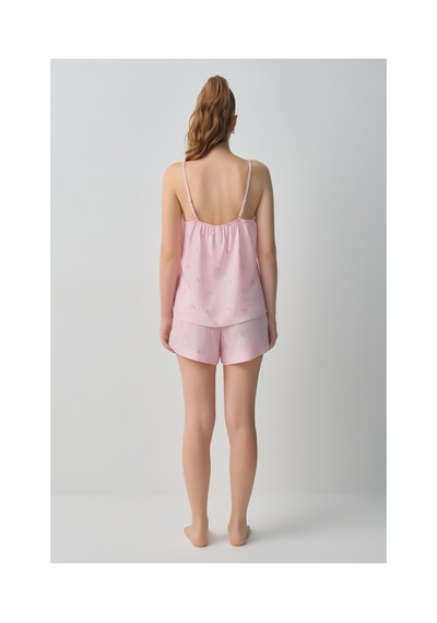 Suwen Jade Atlet Şort Pijama Takımı Wsh10910026919 Pembe