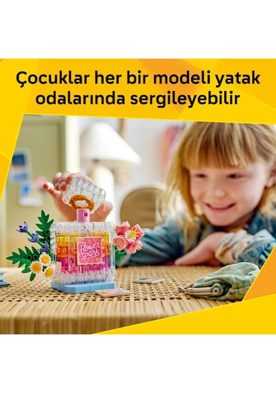 LEGO® Creator 3’ü 1 Arada Çiçekli Dekoratif Parfüm Şişesi 31383 - 8+ için Renkli Etiketler İçeren Oyuncak Yapım Seti (286 Parça)