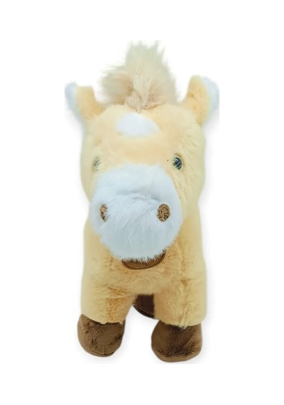 Peluş Hayvanlar Sesli 30 Cm At - Açık Kahverengi