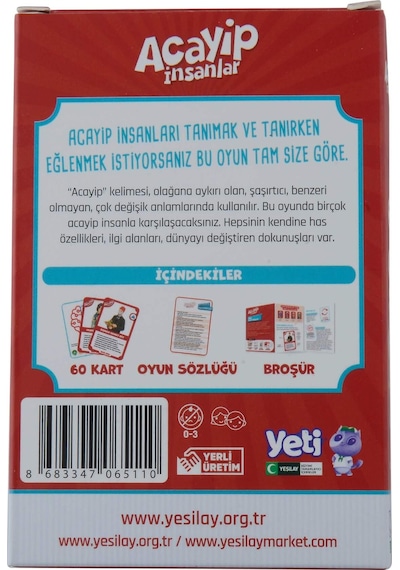 Yeti Acayip İnsanlar Kart Oyunu - Ressamlar