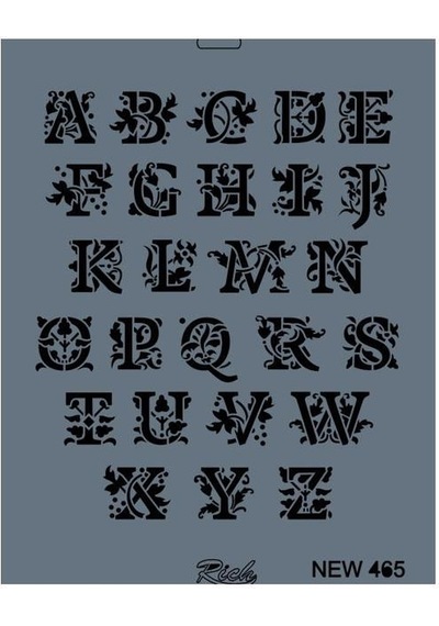 Rich New Seri N465 Stencil 35X25 Cm