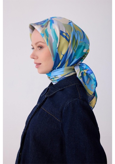 Belli İpek Eşarp - 4315-83 Turkuaz Twill