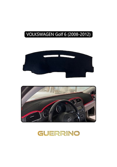 Volkswagen Golf 6 2008-2012 Torpido Koruma Halısı Siyah Kenar
