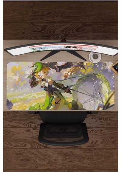 Emilie Genshin Impact Anime Gacha V2 - 90x40 Xxl Gaming Mouse Pad Fare Altlığı