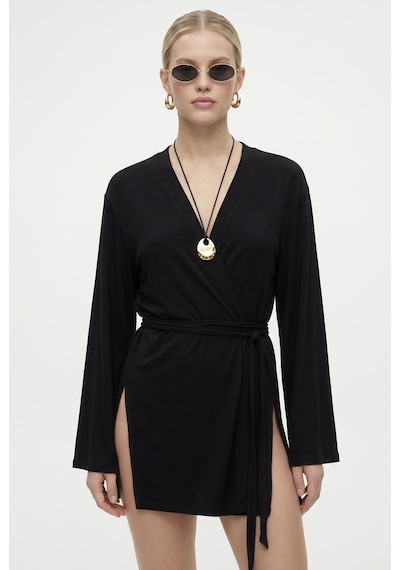 Ritnice Kadın Briana Ultra Soft Siyah Kimono