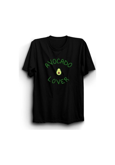 Avocado Lover Baskılı Tshirt SIYAH