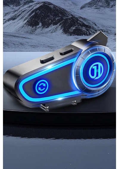 Rgb Motosiklet Kask Kulaklığı Yeni Nesil İnterkom Işıklı Kask Kulaklığı Motor Kurye Ekipman