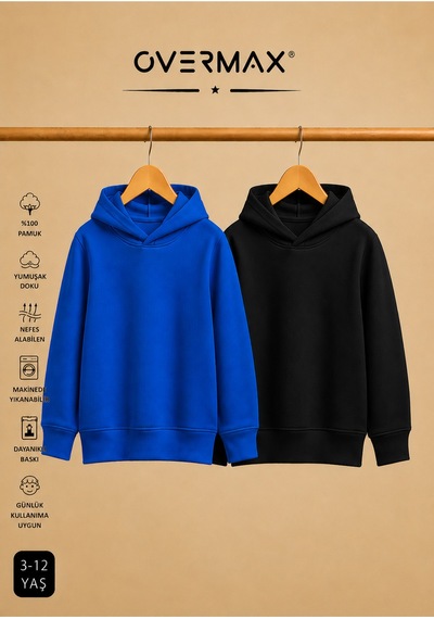 Overmax Çocuk 2 Li Sweatshirt Takımı 3-12 Yaş Saks Mavi-siyah - 917353073 Saks Mavi-siyah Overmax Çocuk 2 Li Sweatshirt Takımı 3-12 Yaş Saks Mavi-siyah - 917353073 Saks Mavi-siyah