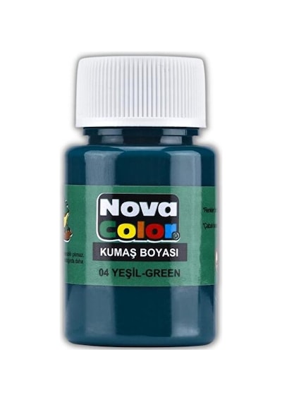 Kumaş Boyası, Canlı Renkler, Solmaz, Tişört, Çanta, Tekstil Boyası-yeşil Renk 30ml-1 Adet Çok Renkli