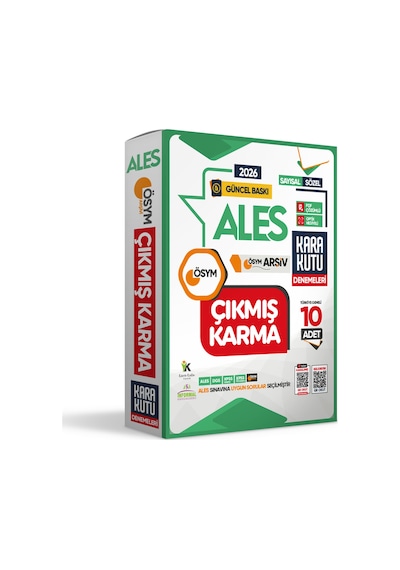 2026 ALES Sayısal-Sözel-TM ÖSYM Çıkmış Karma Kara Kutu 10lu Deneme Paketi Türkiye Geneli D. Çözümlü