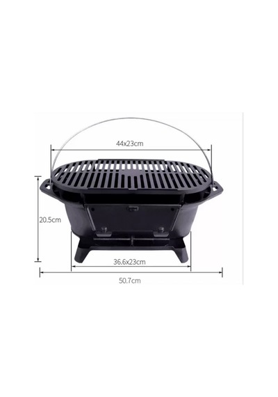Döküm Kore Barbeküsü Siyah