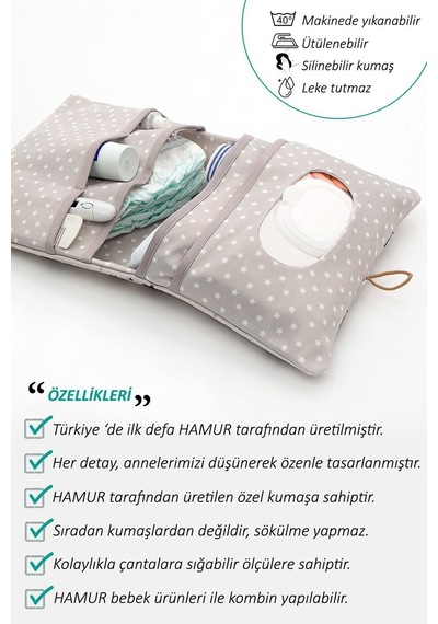 Hamur Fox Bebek Bakım Çantası Organizer Çok Renkli