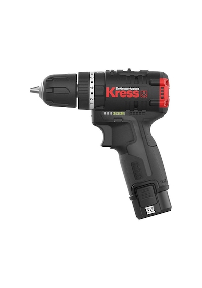 Kress KUC12 12V/2.0Ah Li-İon Çift Akülü Kömürsüz Profesyonel Şarjlı Darbeli Matkap