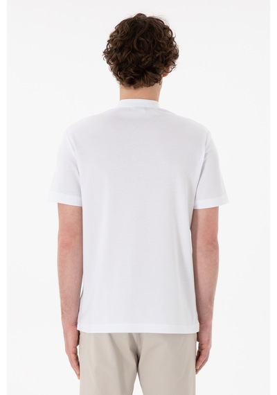 U.S. Polo Assn. Erkek Regular Fit Hakim Yaka Beyaz Basic Tişört 50305914-VR013 U.S. Polo Assn. Erkek Regular Fit Hakim Yaka Beyaz Basic Tişört 50305914-VR013
